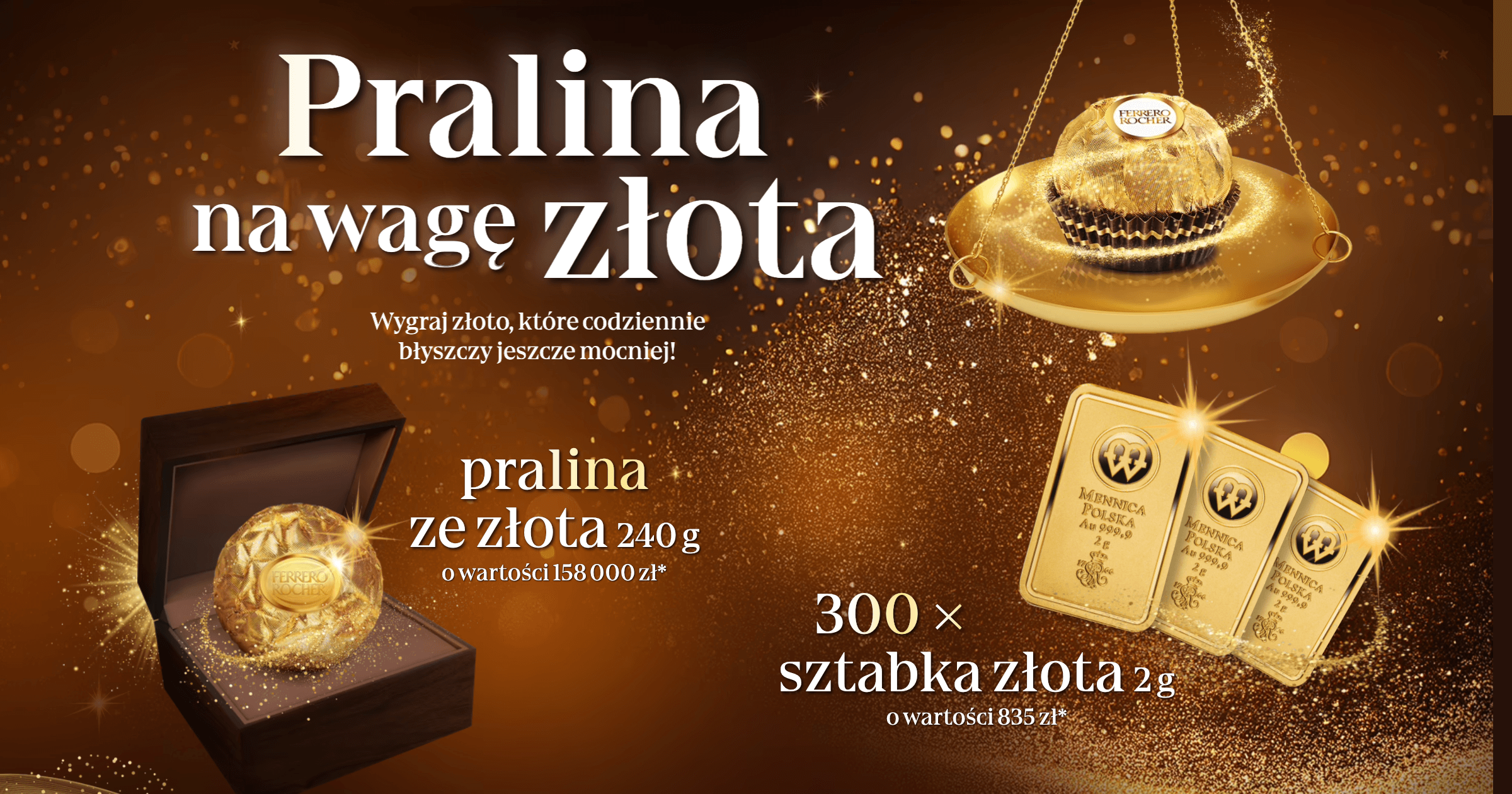 Złota pralina do wygrania w loterii Ferrero Rocher