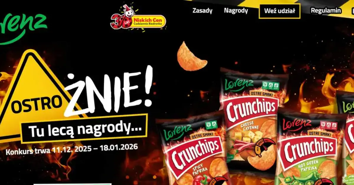 Konkurs Lorenz x Biedronka „OSTROŻNIE! TU LECĄ NAGRODY”