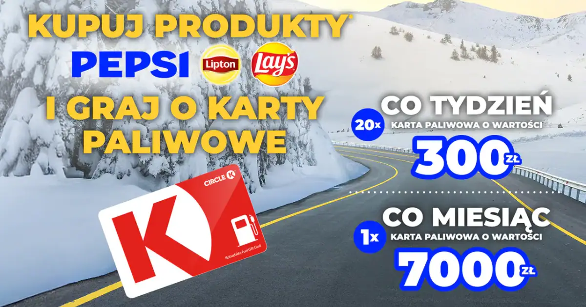 Ruszył konkurs Pepsi x Circle K "Tankuj i graj" z nagrodami w postaci kart paliwowych