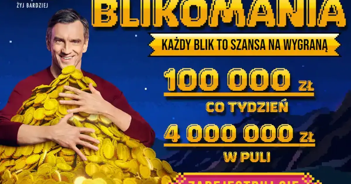 BLIKOMANIA 2026 – loteria z okazji 10-lecia BLIKA, do wygrania miliony złotych