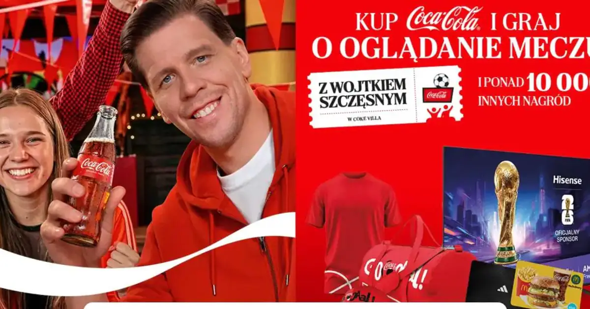 Loteria Coca-Cola FIFA World Cup 26 – kup napój i wygrywaj vouchery, telewizory i wyjazd do Coke Villa
