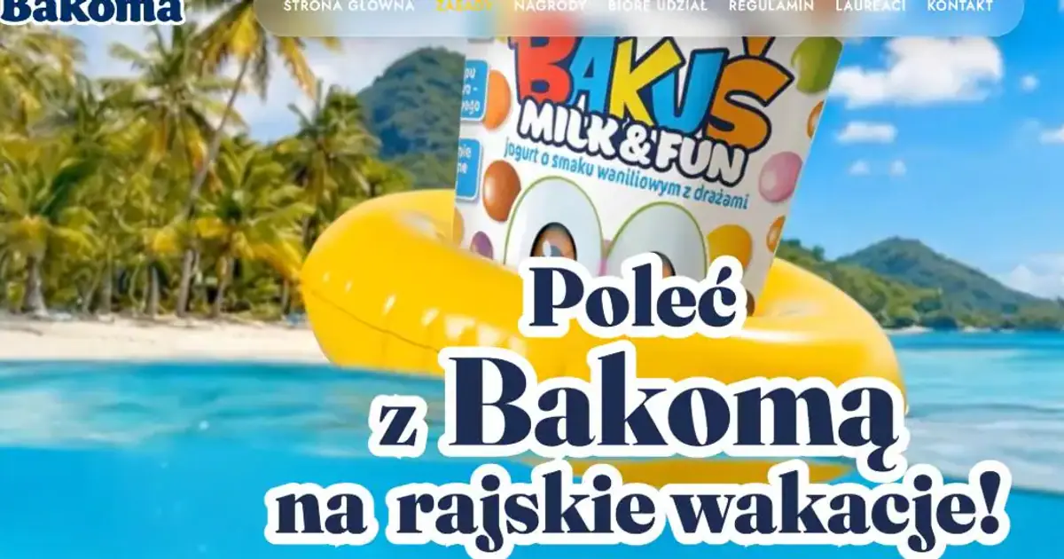 Konkurs Bakoma x Biedronka: wyjazd za 20 tys. zł i wakacyjne nagrody czekają