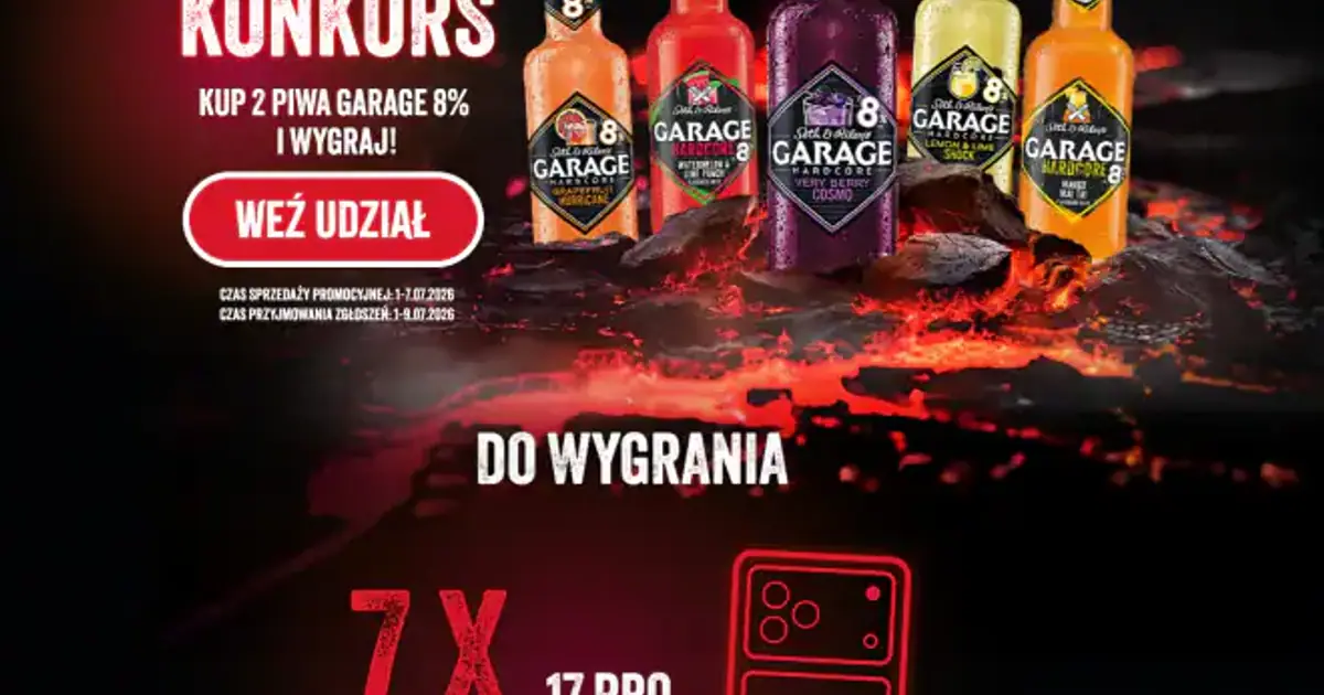 Konkurs Garage x Żabka: wygraj iPhone'a PRO kupując piwo