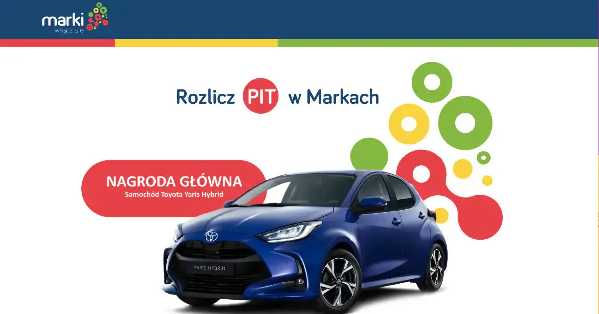 Loteria Marki: wygraj Toyotę Yaris Hybrid, rozliczając PIT