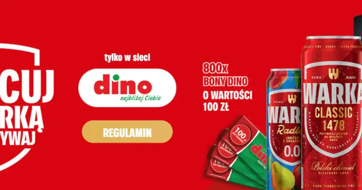 Konkurs Warka x Dino na lato 2026 z kinami domowymi i voucherami