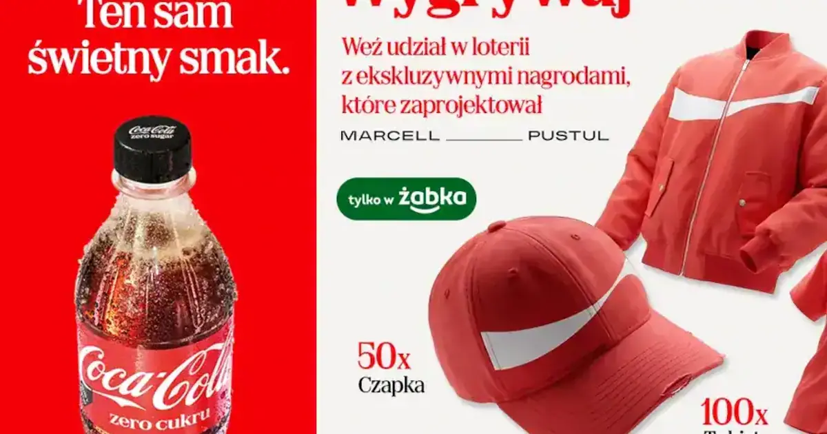 Loteria Coca-Cola x Żabka z kurtkami Marcell Pustul do 6 sierpnia