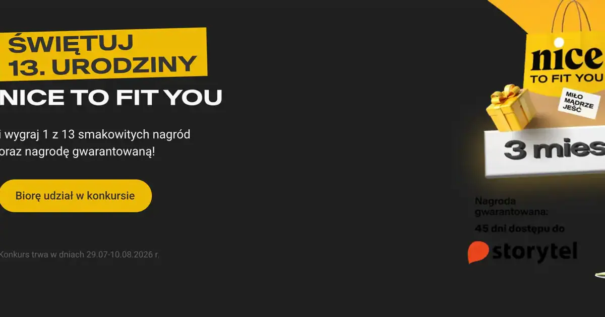 Nice To Fit You obchodzi 13 lat i rozdaje laptopy, smartwatche i dietę