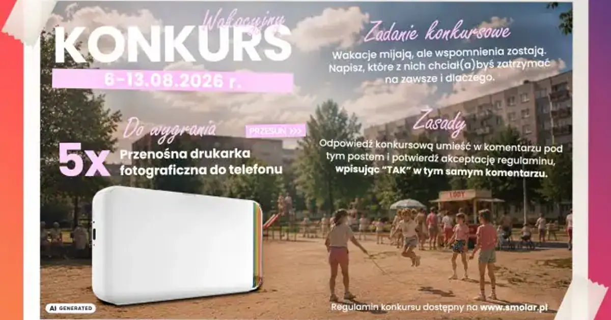 Wygraj przenośną drukarkę do telefonu w wakacyjnym konkursie Smolar
