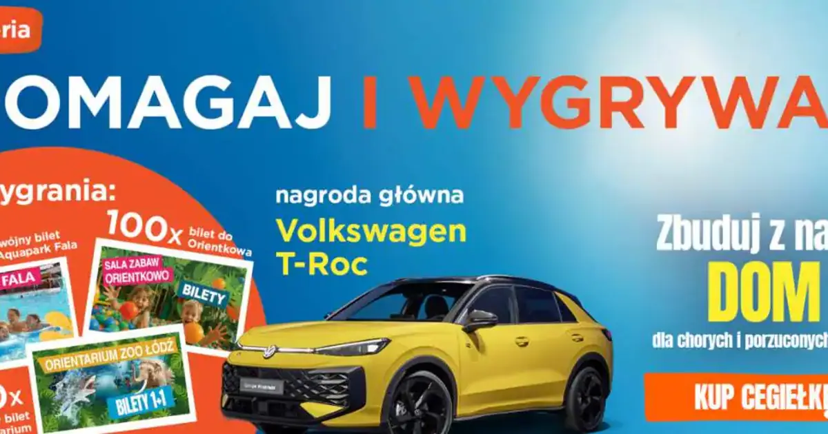 Wygraj Volkswagena i bilety do parków. Ruszyła loteria Cegiełka Dobra