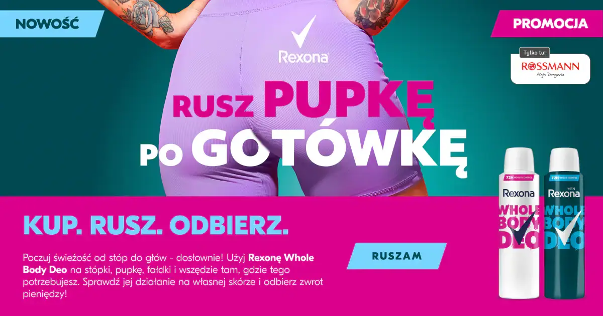 Odbierz 15 zł za kilometr. Ruszyła akcja Rexona i Rossmann