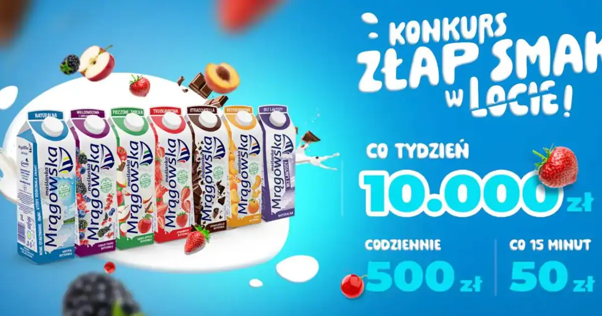 Wygraj 10 000 zł w konkursie Maślanki Mrągowskiej do 16 września