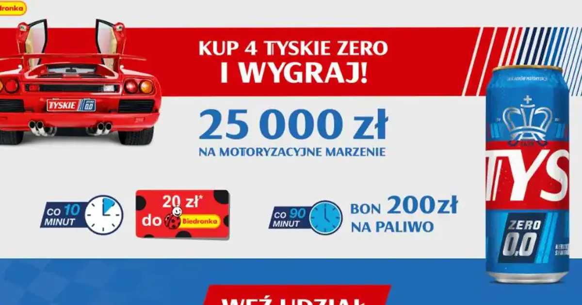 Wygraj 25 000 zł i vouchery w konkursie Tyskie Zero