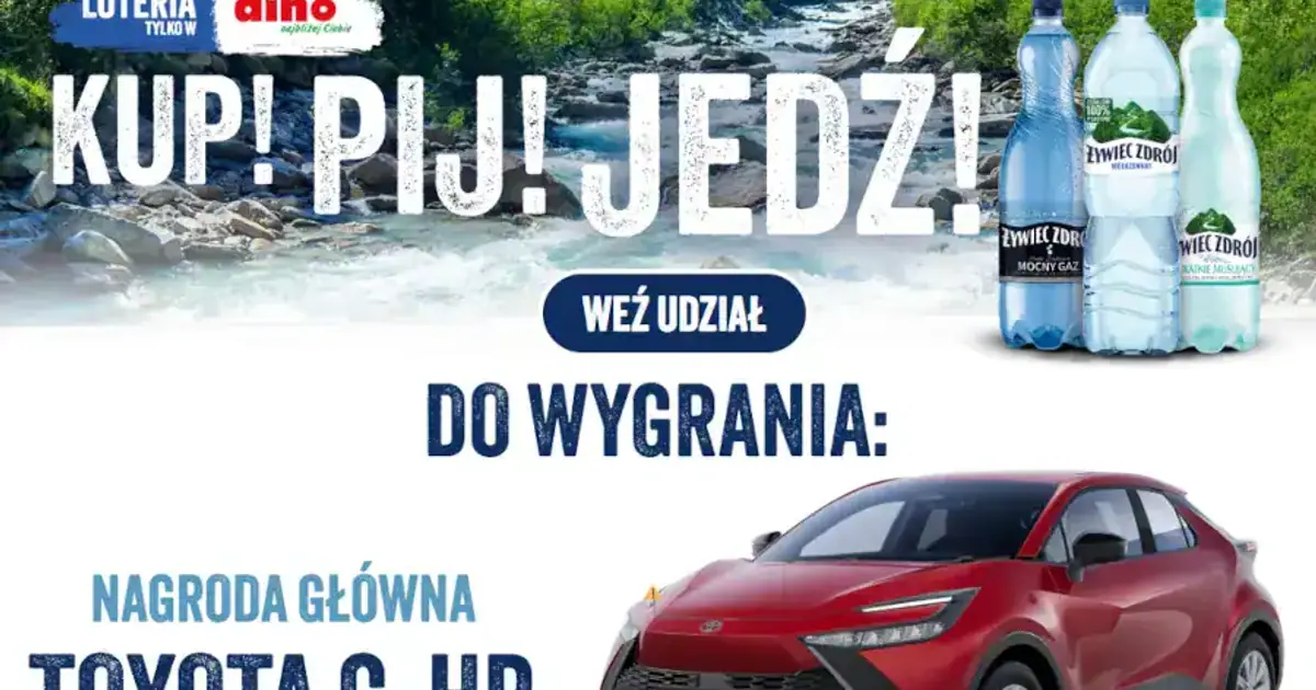 Do wygrania Toyota C-HR i bony Dino. Ruszyła akcja Żywiec Zdrój