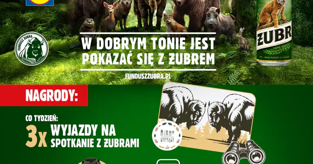 Wygraj wyjazd „Tropienie Żubrów” w konkursie Żubr x Lidl