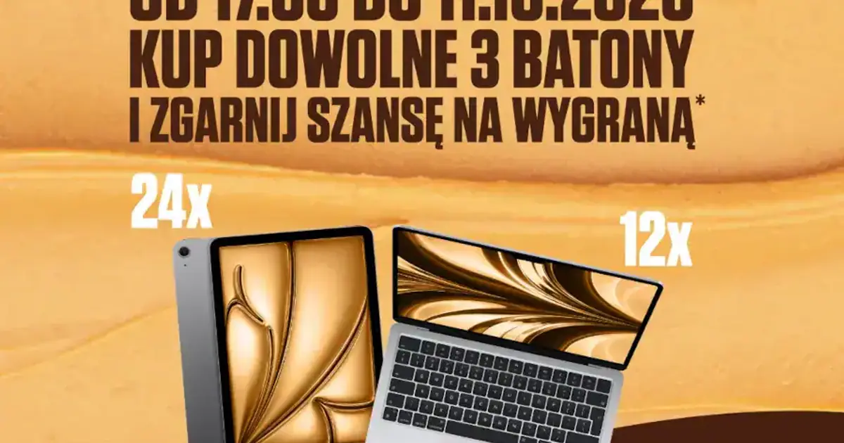 Wygraj MacBooka lub iPada. Snickers ruszył z loterią do 11 października