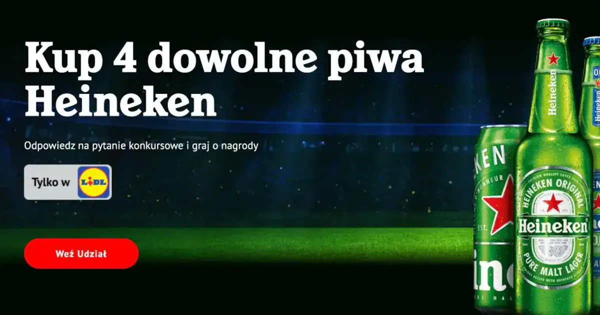 Do wygrania wyjazdy na mecz i konsole PS5. Heineken w Lidlu