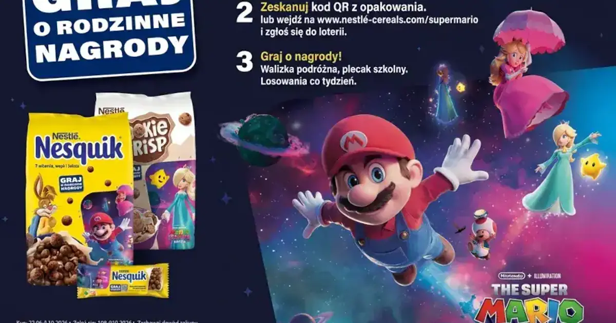 Wygraj walizkę lub plecak Super Mario w loterii Nestlé