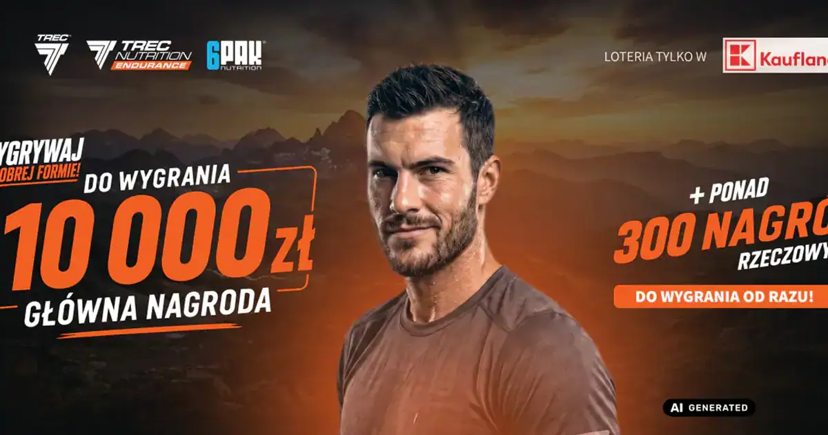 Wygraj 10 000 zł i nagrody sportowe w loterii TREC x Kaufland