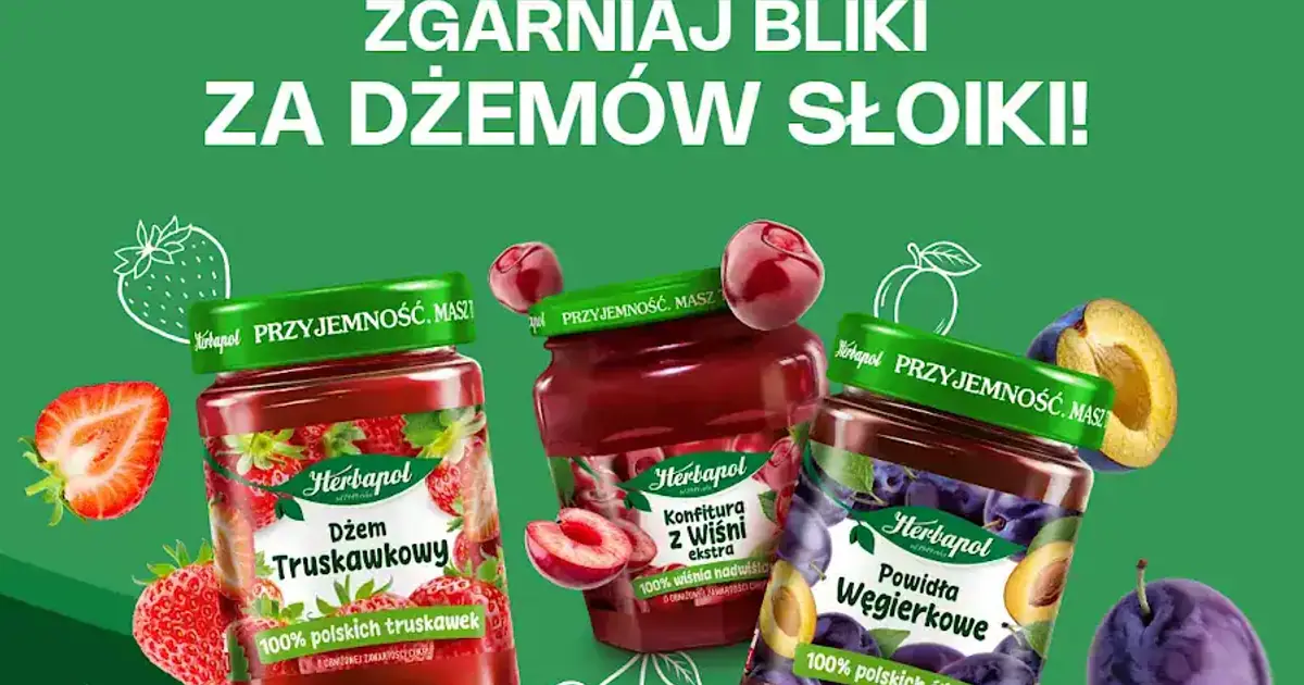 Do wygrania 100 000 zł. Herbapol zaprasza do loterii za zakup dżemów