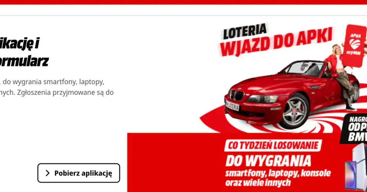 Wygraj BMW Z3 M i elektronikę. MediaMarkt rusza z loterią w aplikacji