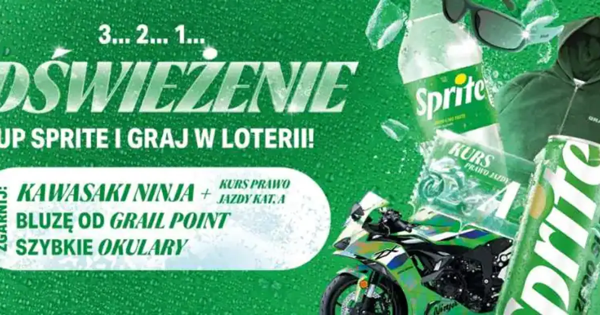 Wygraj Kawasaki Ninja ZX-6R w akcji Sprite i Biedronki