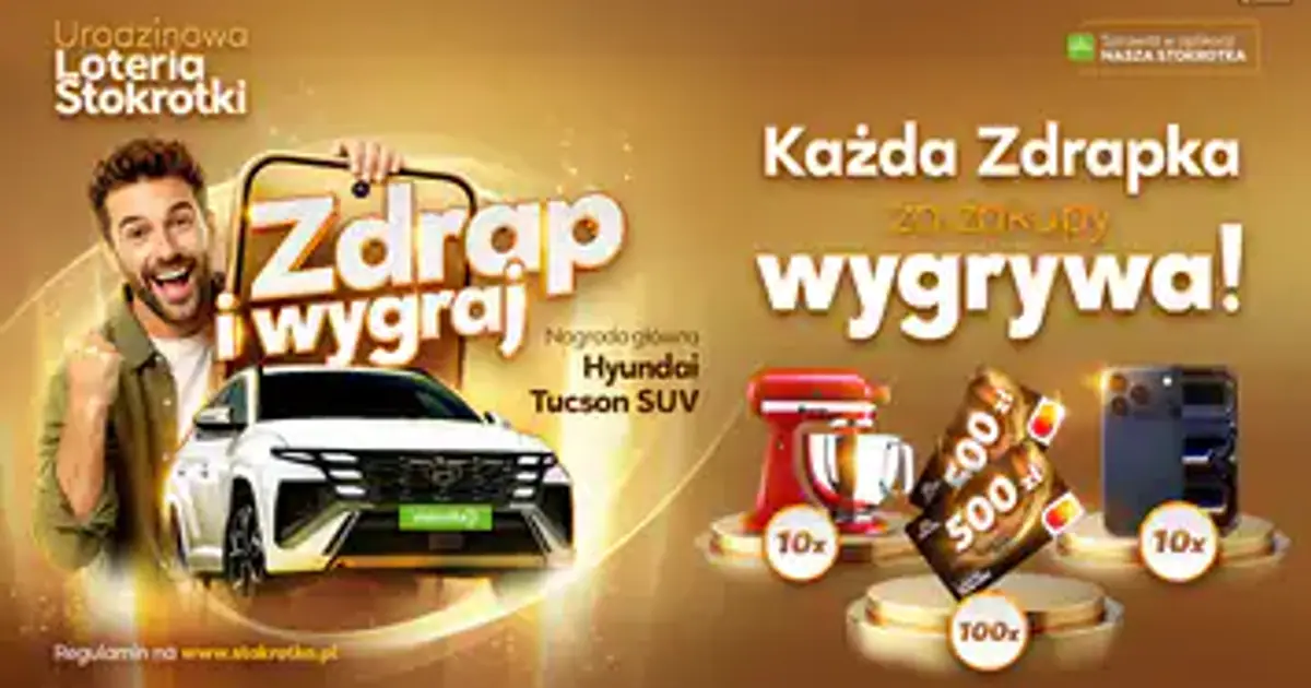 Do wygrania Hyundai Tucson i iPhone 17 Pro. Ruszyła akcja Stokrotki