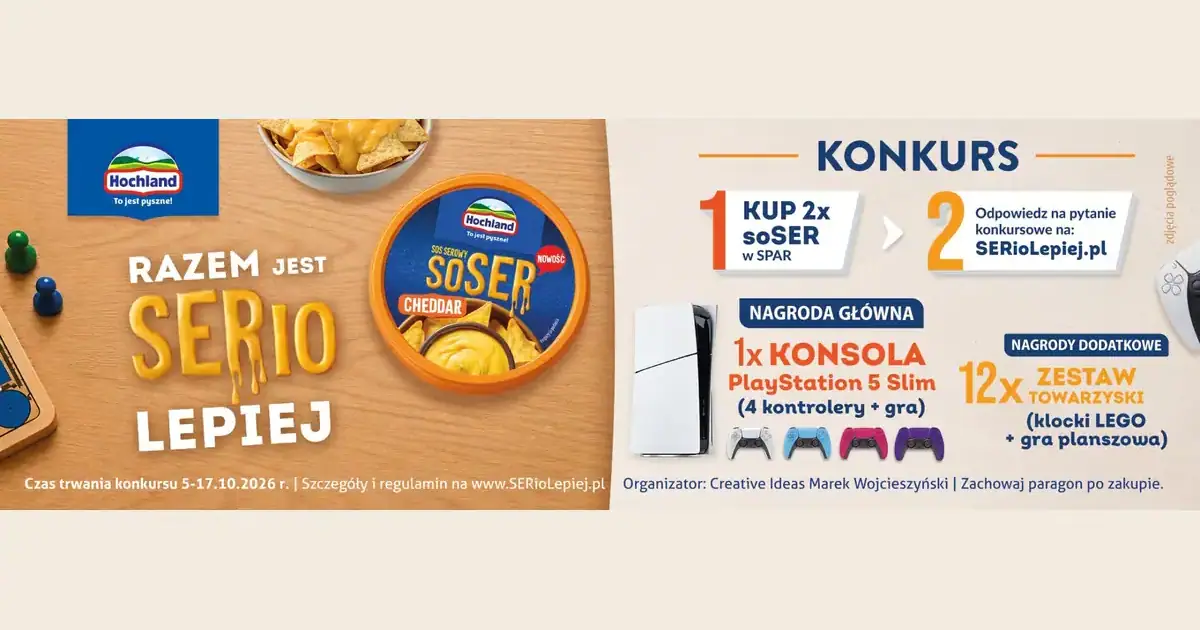 Wygraj PlayStation 5 i zestawy LEGO w konkursie Hochland