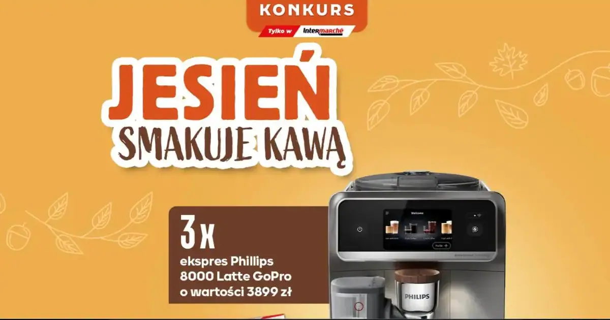 Wygraj ekspres Philips i bony Intermarche w konkursie Jacobs