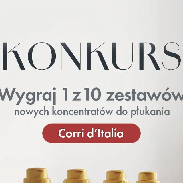 Konkurs Corri d’Italia "10 zestawów koncentratów do płukania" — tło