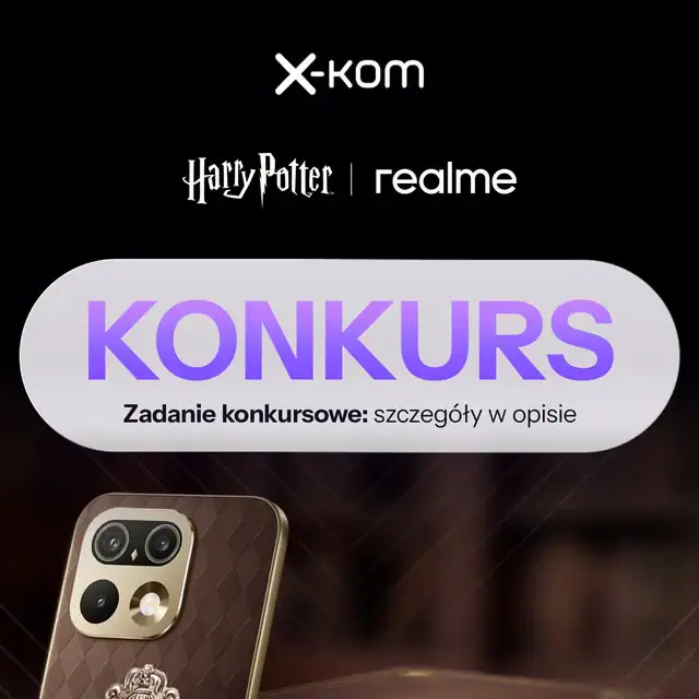 Konkurs realme x X KOM „Masz numer telefonu do Harrego Pottera na swoim nowym realme 16 Pro 5G Harry — tło