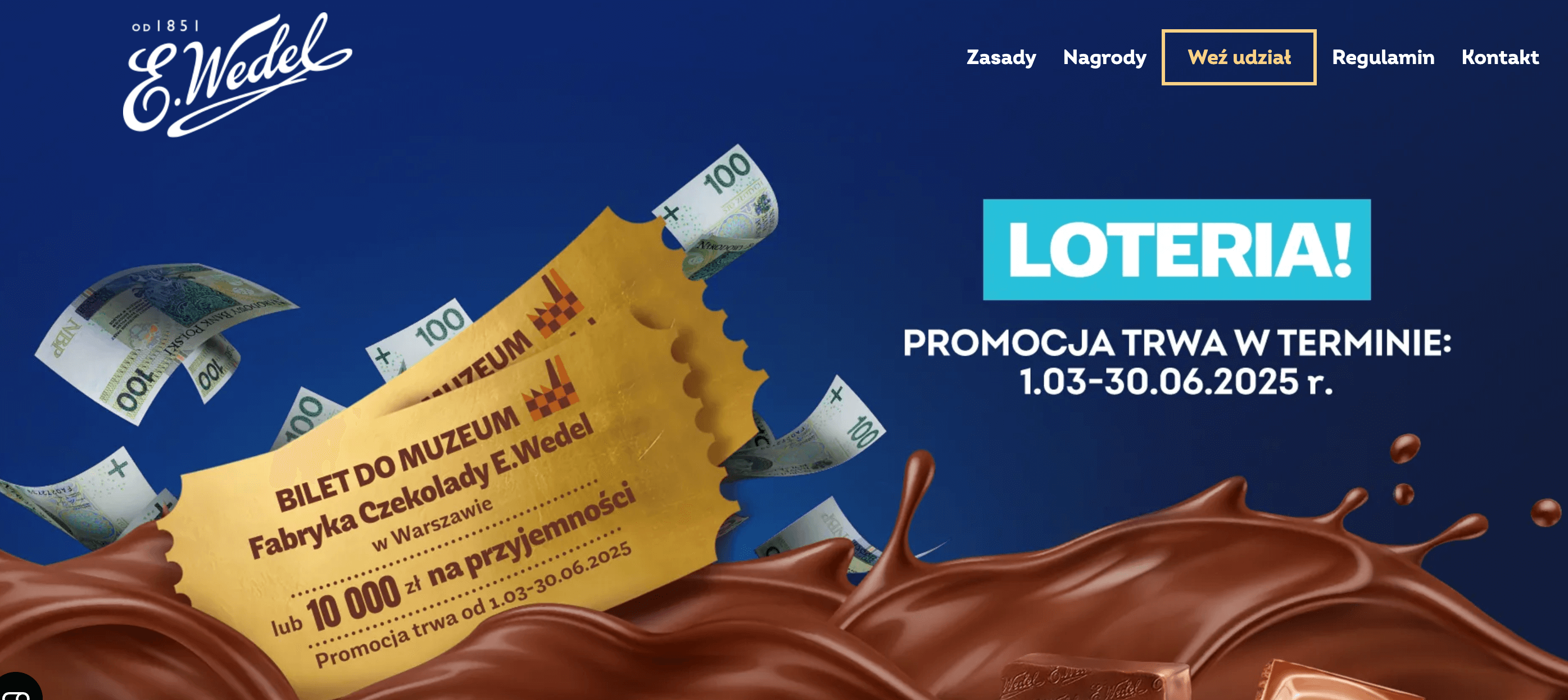 Loteria Wedel  - "Otwórz drzwi do świata czekolady"