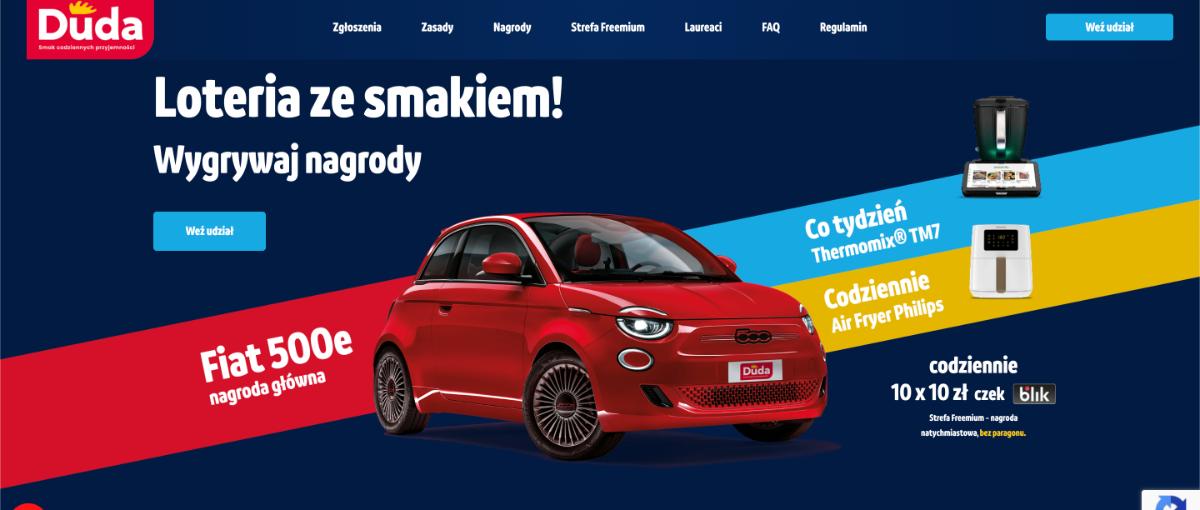 Loteria Duda "Posmakuj szczęścia z marką Duda”