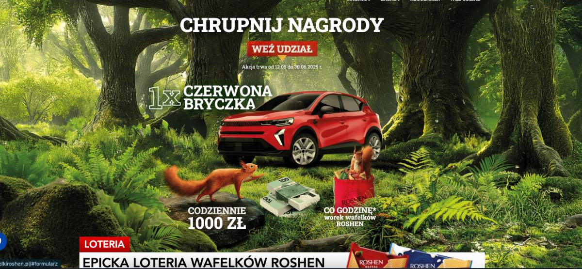 Loteria „Epicka loteria wafelków Roshen”