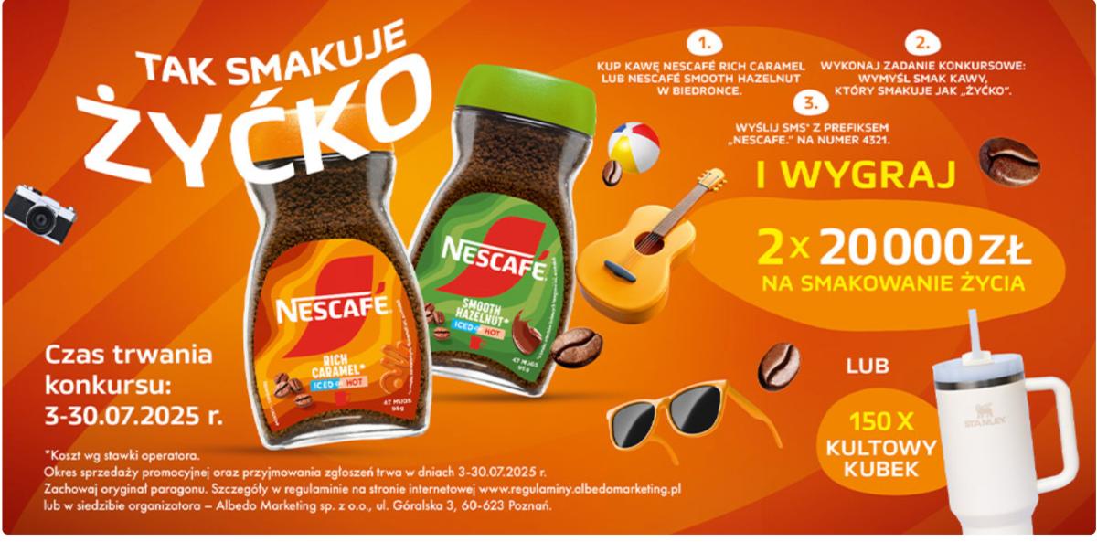 Konkurs Biedronka x Nescafe „TAK SMAKUJE ŻYĆKO”