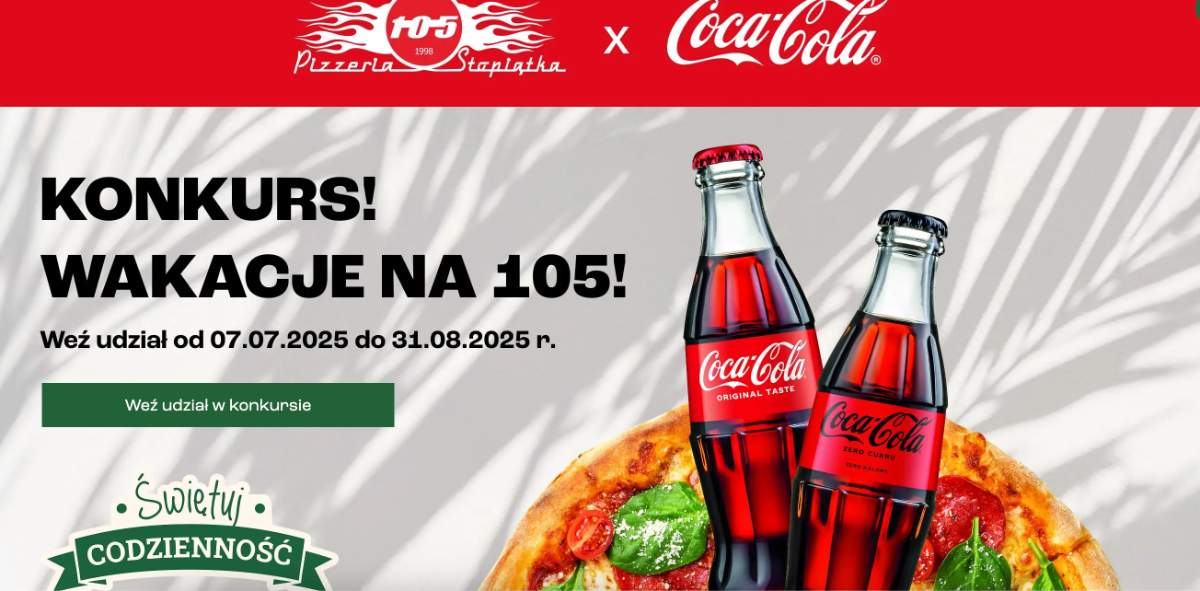 Konkurs „Wakacje na 105” z Coca-Cola