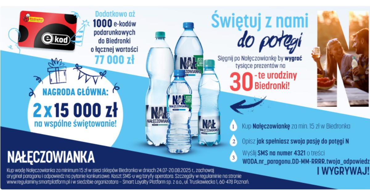 Konkurs Biedronka x Nałęczowianka "Świętuj z nami do potęgi N"