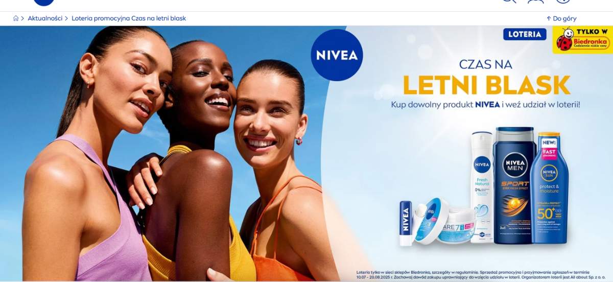 Loteria Biedronka x Nivea „Czas na letni blask”