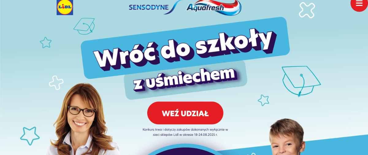 Konkurs Lidl x Sensodyne oraz Aquafresh „Wróć do szkoły z uśmiechem!”
