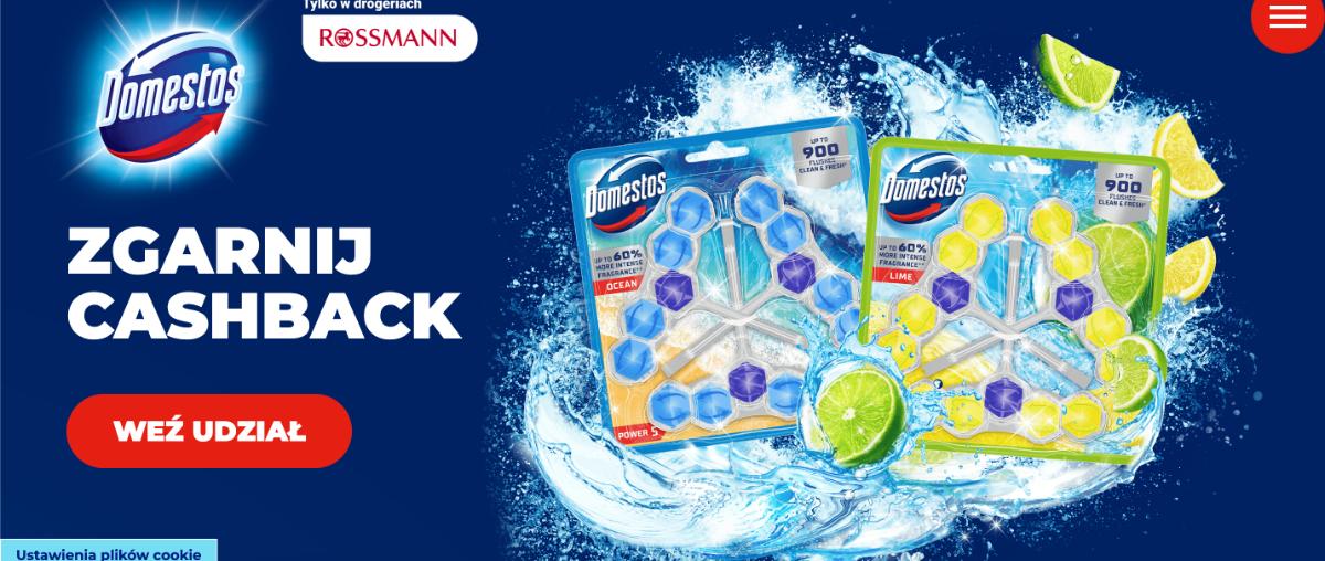 Promocja Domestos x Rossmann „Cashback Domestos Rossmann”