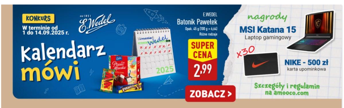 Konkurs Aldi x Wedel „KALENDARZ MÓWI WEDEL”