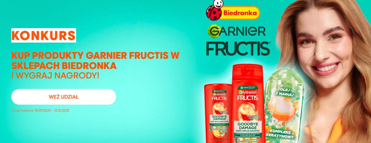 Konkurs Biedronka x Garnier „Włosy robią Ci dzień”