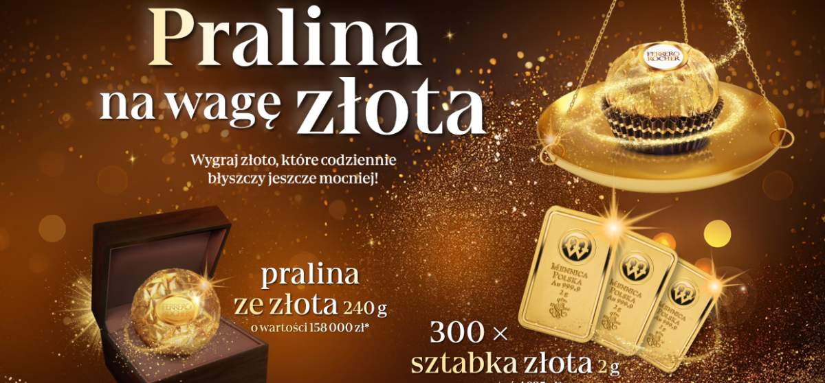 Loteria Ferrero Rocher „Pralina na wagę złota”