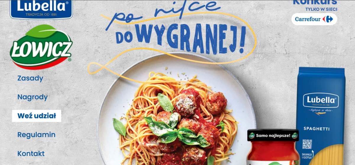 Konkurs Lubella & Łowicz x Carrefour "Po nitce do wygranej"
