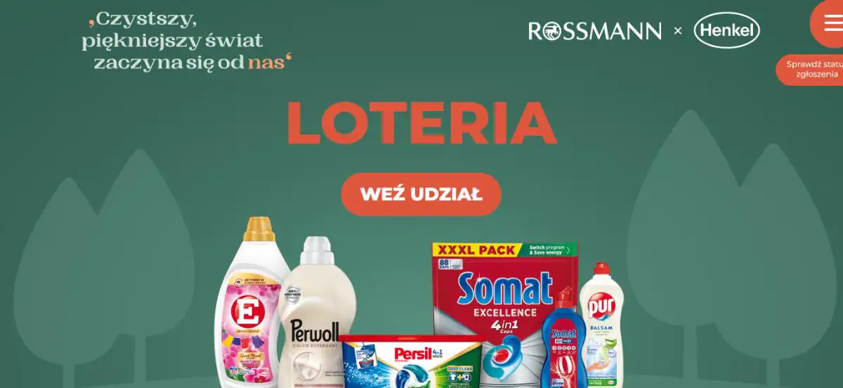 Loteria Henkel x Rossmann „Jesienna loteria czysty świat!”.