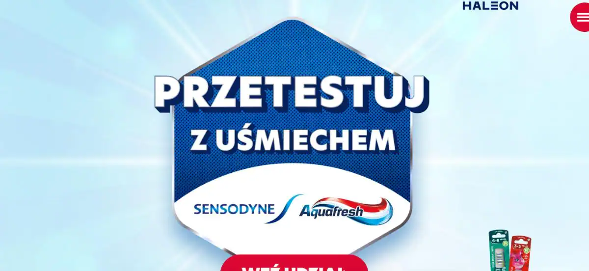 Promocja Sensodyne i Aquafresh x Lidl "Przetestuj z uśmiechem"