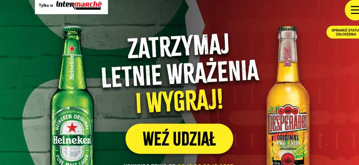 Konkurs Heineken i Desperados x Intermarche  „Zatrzymaj letnie wrażenia i wygraj!”