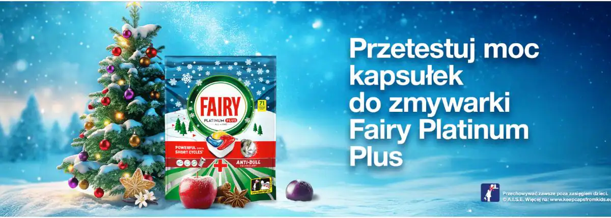 Konkurs Fairy „Przetestuj moc kapsułek do zmywarki Fairy Platinum Plus”