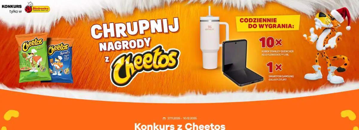 Konkurs Cheetos x Biedronka "Chrupnij nagrody z Cheetos”