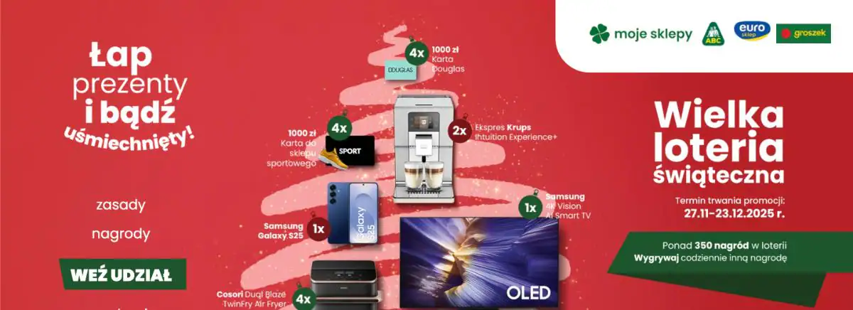 Loteria ABC, Groszek oraz Euro Sklep „ŁAP PREZENTY I BĄDŹ UŚMIECHNIĘTY”
