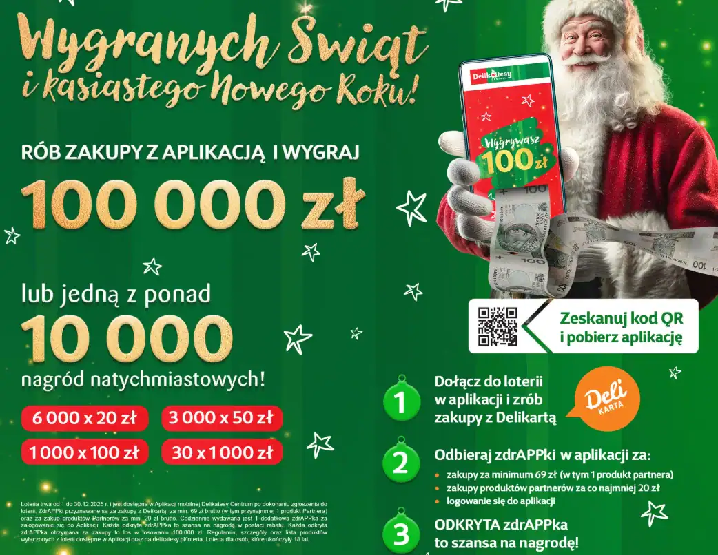 Loteria Delikatesy Centrum „Wygranych Świąt!”